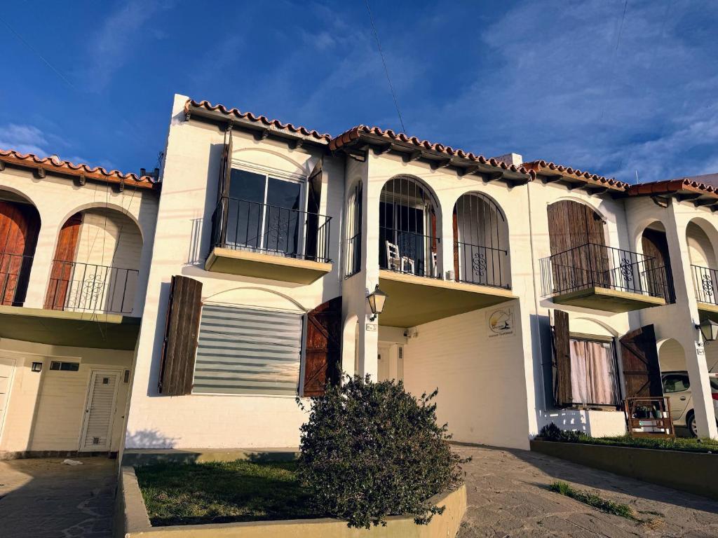 Bygningen som feriehuset ligger i