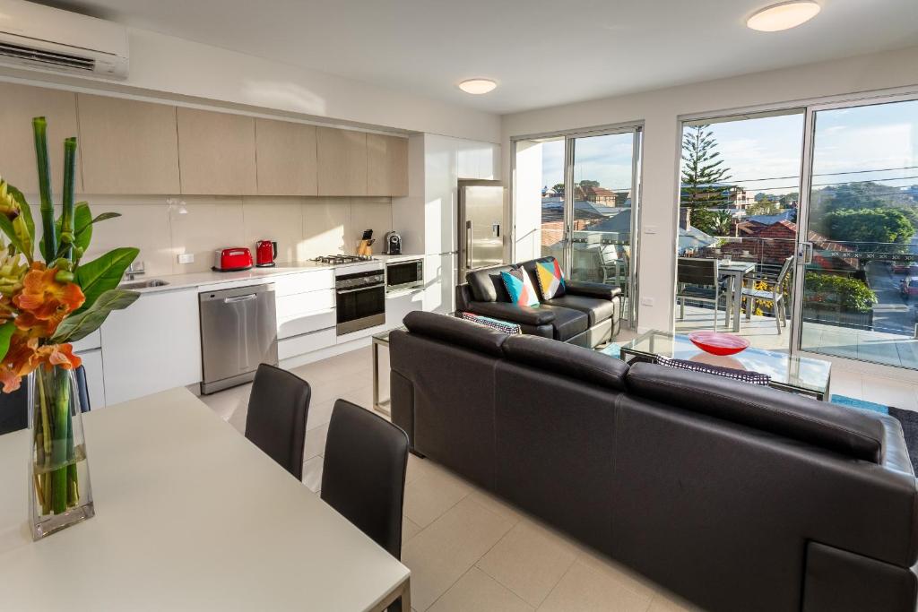 Kuchyň nebo kuchyňský kout v ubytování Hamilton Executive Apartments