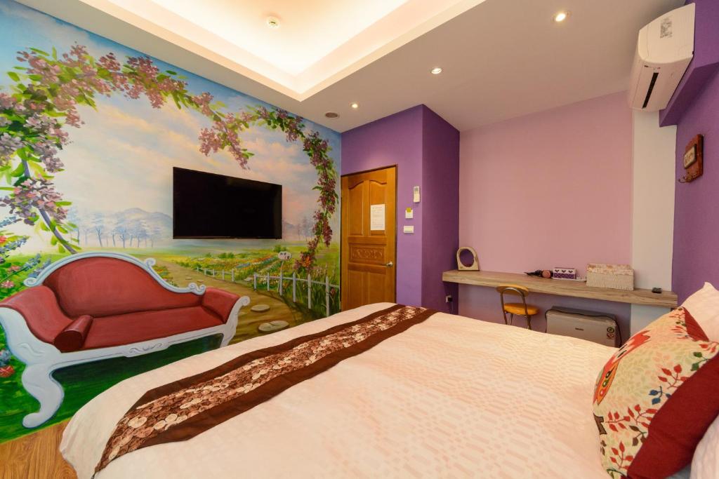 Love in Hengchun B&B tesisinde bir televizyon ve/veya eğlence merkezi