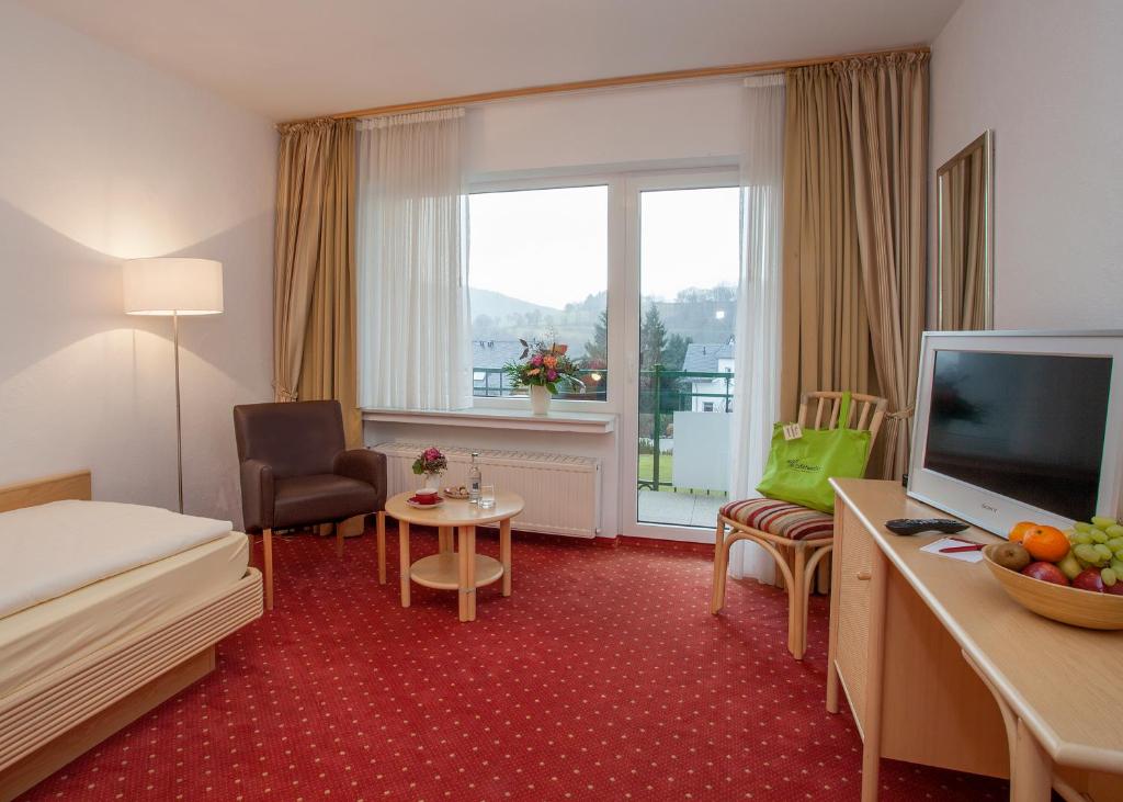 TV a/nebo společenská místnost v ubytování Hotel & Ferienappartements Edelweiss