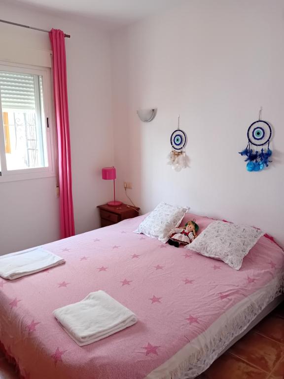 Ένα ή περισσότερα κρεβάτια σε δωμάτιο στο Nice apartment with views in Cumbre del Sol