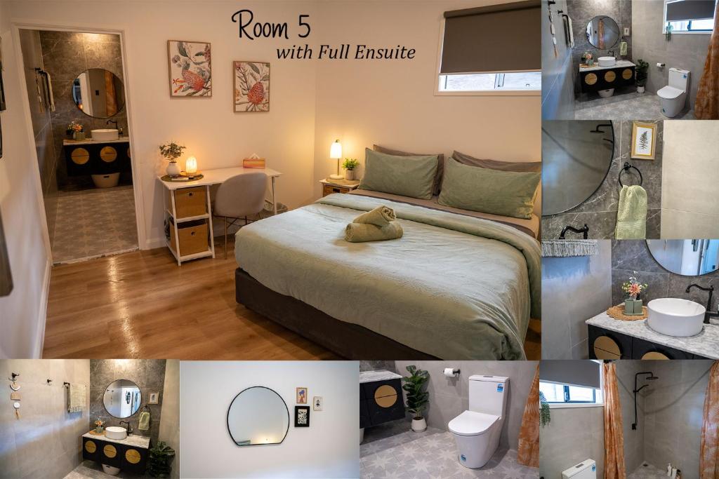 Postel nebo postele na pokoji v ubytování Hot Tub, Ice Bath, Gym, Sauna, Pool Table Coorparoo Haven