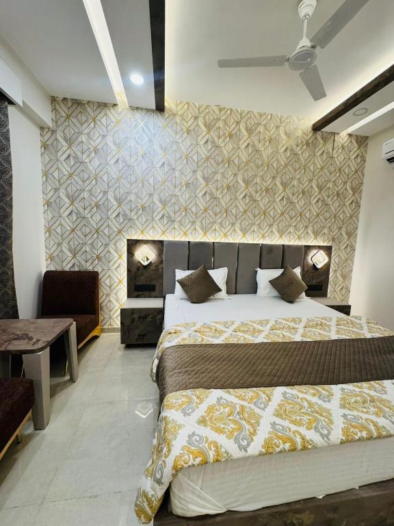 Ένα ή περισσότερα κρεβάτια σε δωμάτιο στο Castle Stay