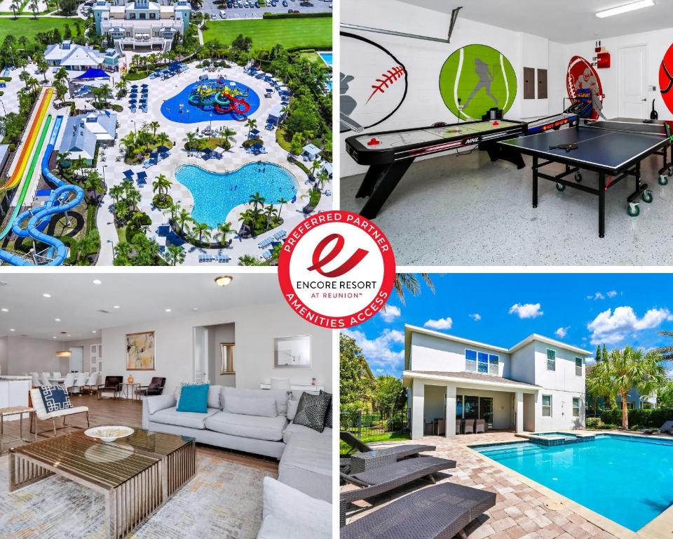 The swimming pool at or close to Marvelous Home With Private Pool And Waterpark Access Near Disney At Encore Resorts Reunion - 131La