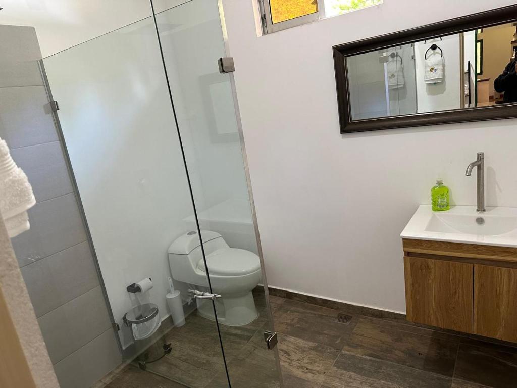 Salle de bains dans l'établissement Refugio del Atardecer