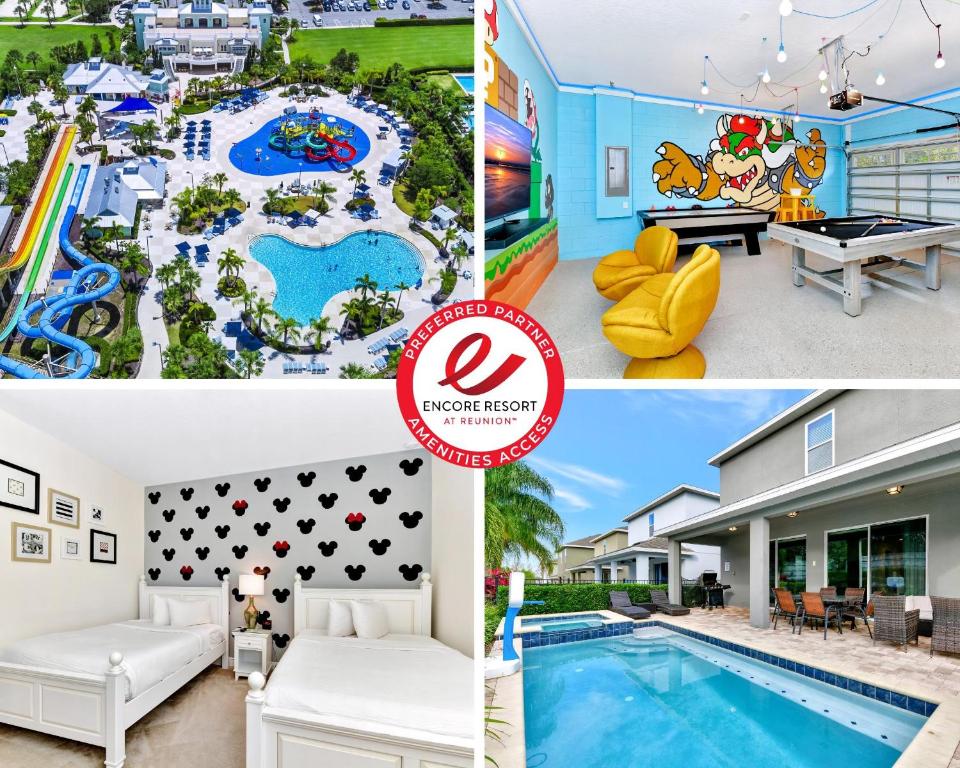 Бассейн в Charming Home With Themed Rooms, Game Room And Waterpark & Resort Access Near Disney At Encore Resorts Reunion - 300Pn или поблизости