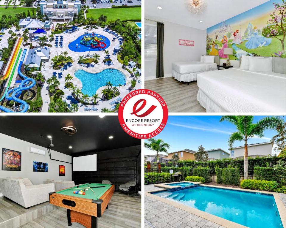 Бассейн в Elegant Home Near Disney With Game & Themed Rooms With Waterpark & Resort Access At Encore Resorts Reunion - 400La или поблизости