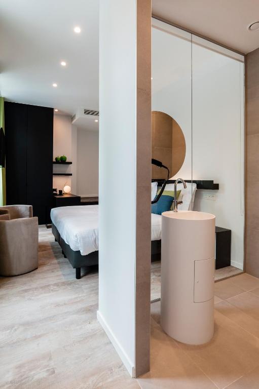 Kuchyň nebo kuchyňský kout v ubytování Hotel Portinari