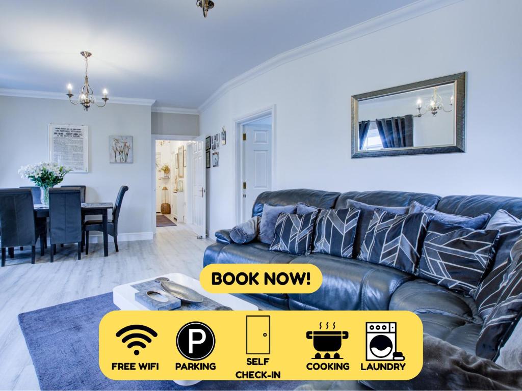 Χώρος καθιστικού στο Charming 2br Flat In The Heart Of Waltham Abbey