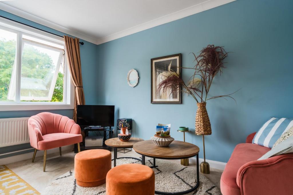 Χώρος καθιστικού στο Relaxing Studio l Town Centre