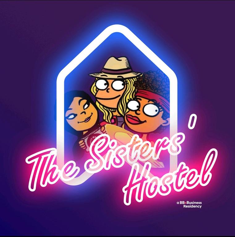 a sign that says the sisters of the housefield at "The Sisters' Hostel" the women only hostel in Adeje