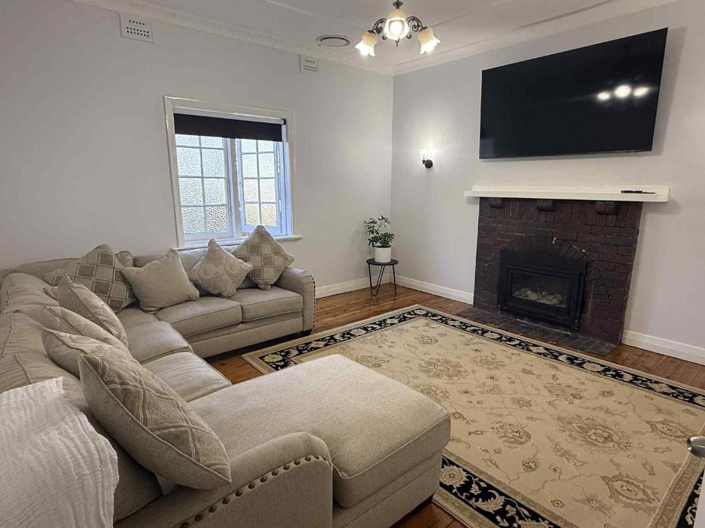 Χώρος καθιστικού στο Cottage on Carthage