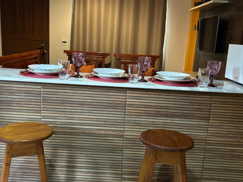 Nápoje v ubytování Duplex Completo e Confortável 400mt da praia