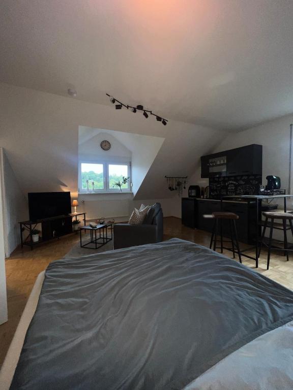 a bedroom with a large bed in a room at Apartment in Marburg in Marburg an der Lahn