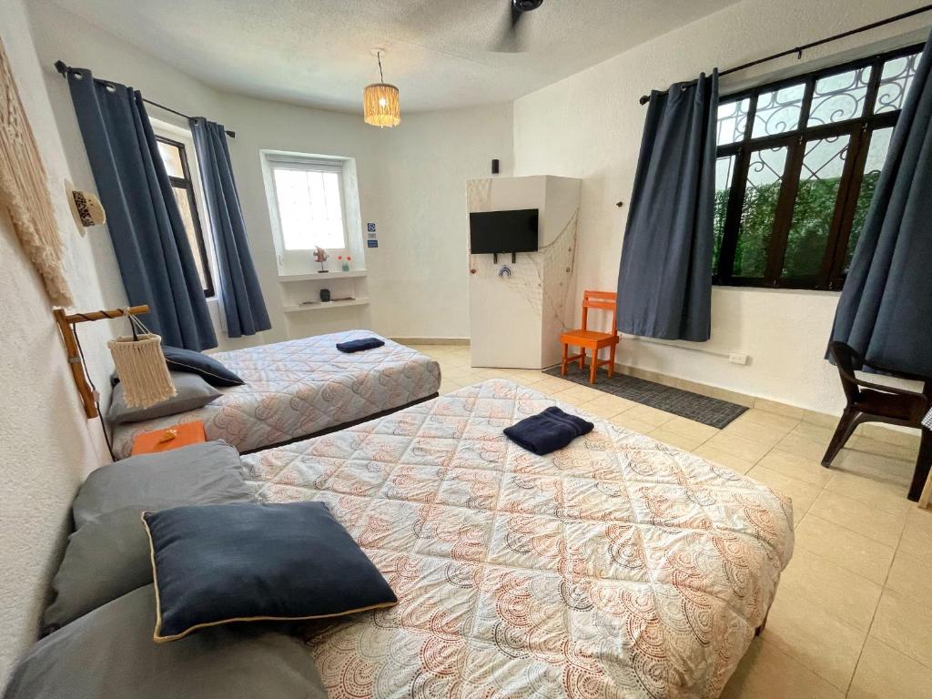 Itzé Hostel Boutique - Progreso - Chambre Quadruple Confort