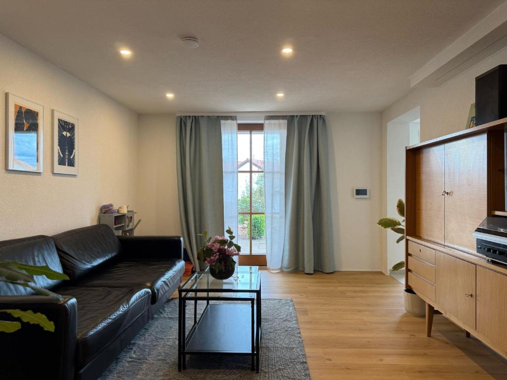 Posezení v ubytování Retro-Familienidyll in Kappishäusern - Natururlaub auf der Schwäbischen Alb