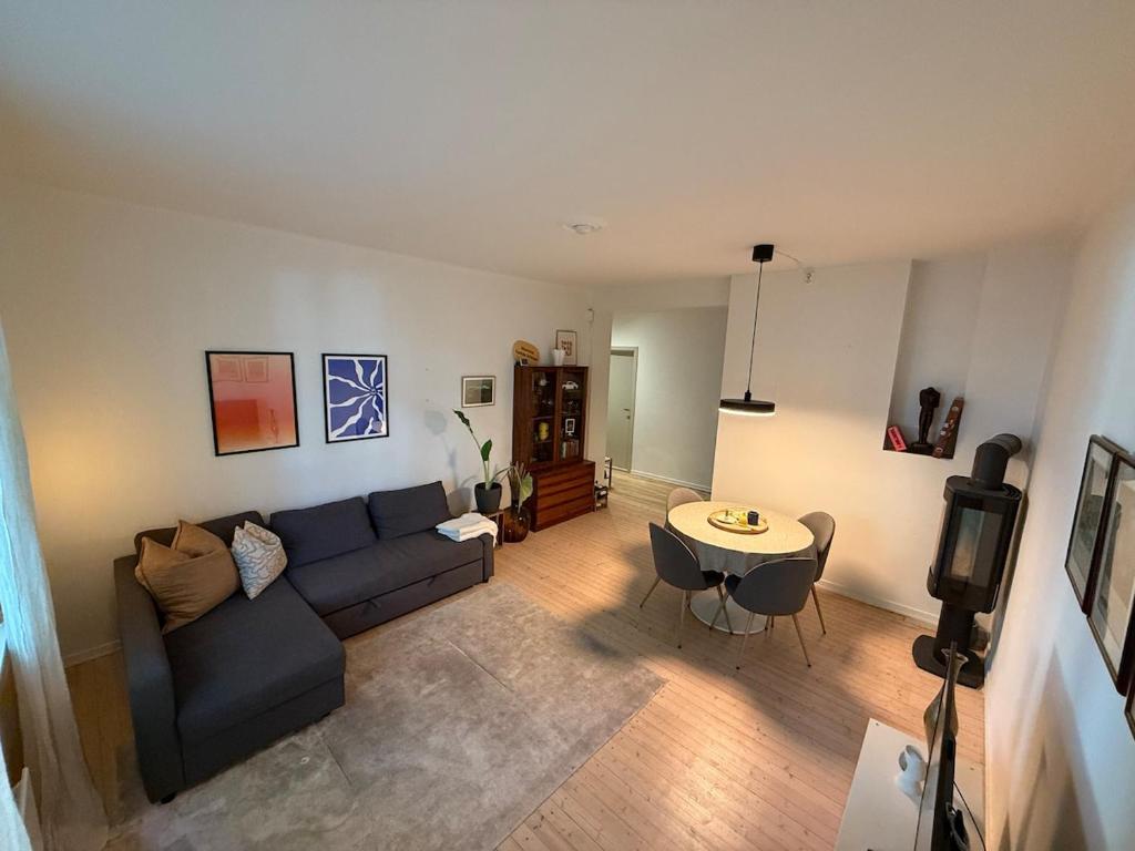 Khu vực ghế ngồi tại Apartment on Sankt Hanshaugen