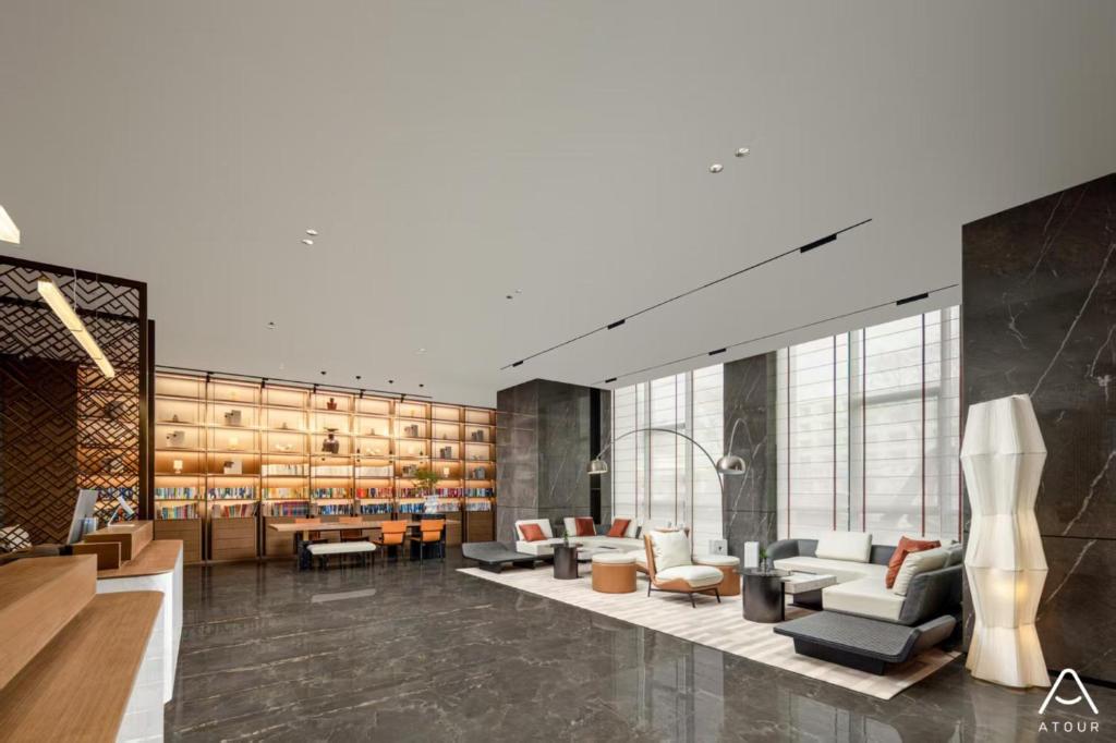 Posezení v ubytování Atour Hotel Hohhot Stadium, Genghis Khan Avenue