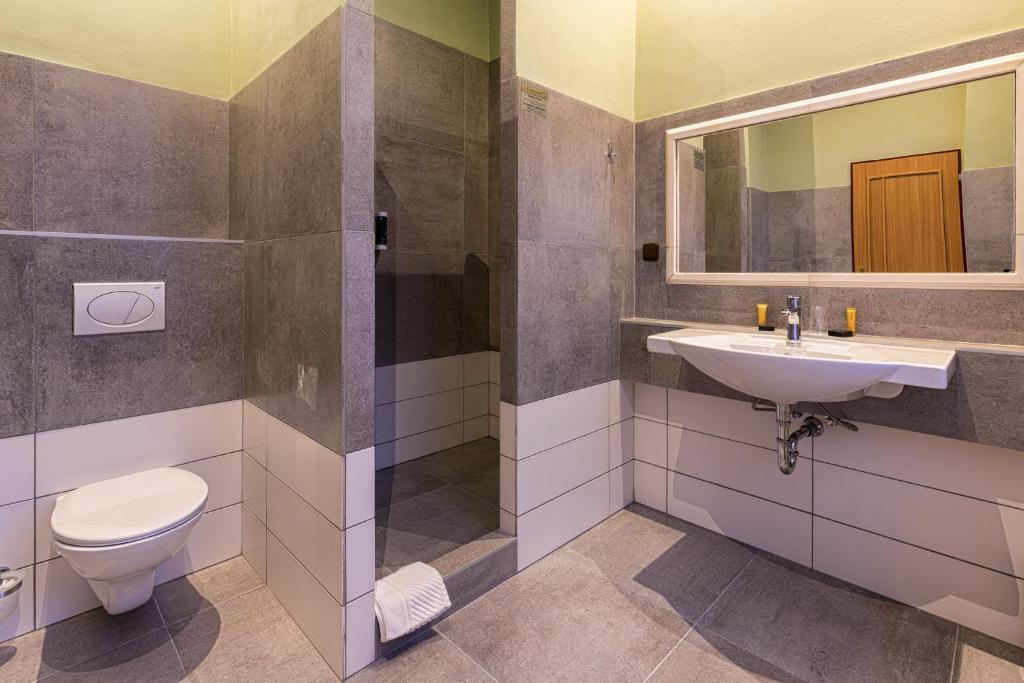 Koupelna v ubytování Hotel Continental
