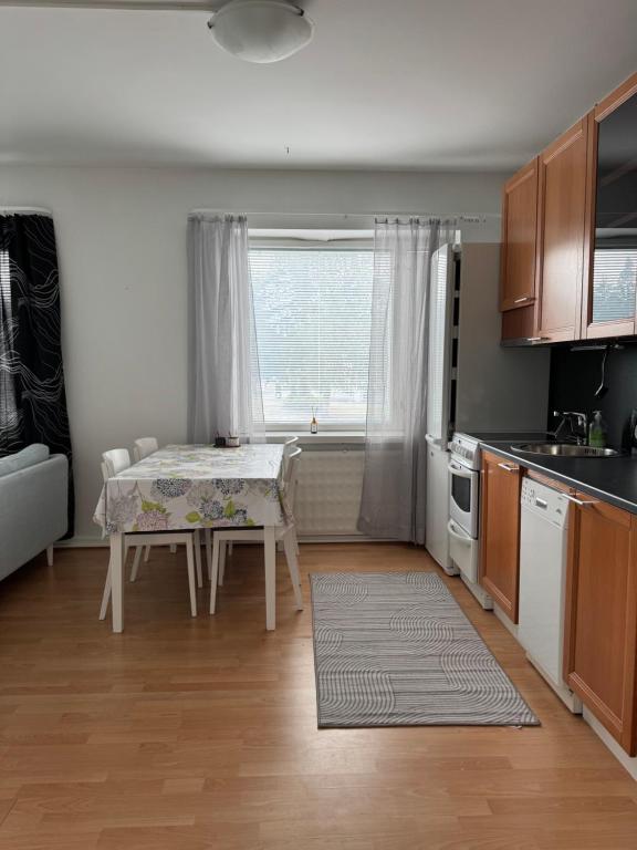 Køkken eller tekøkken på Small budget traveler's two-room apartment