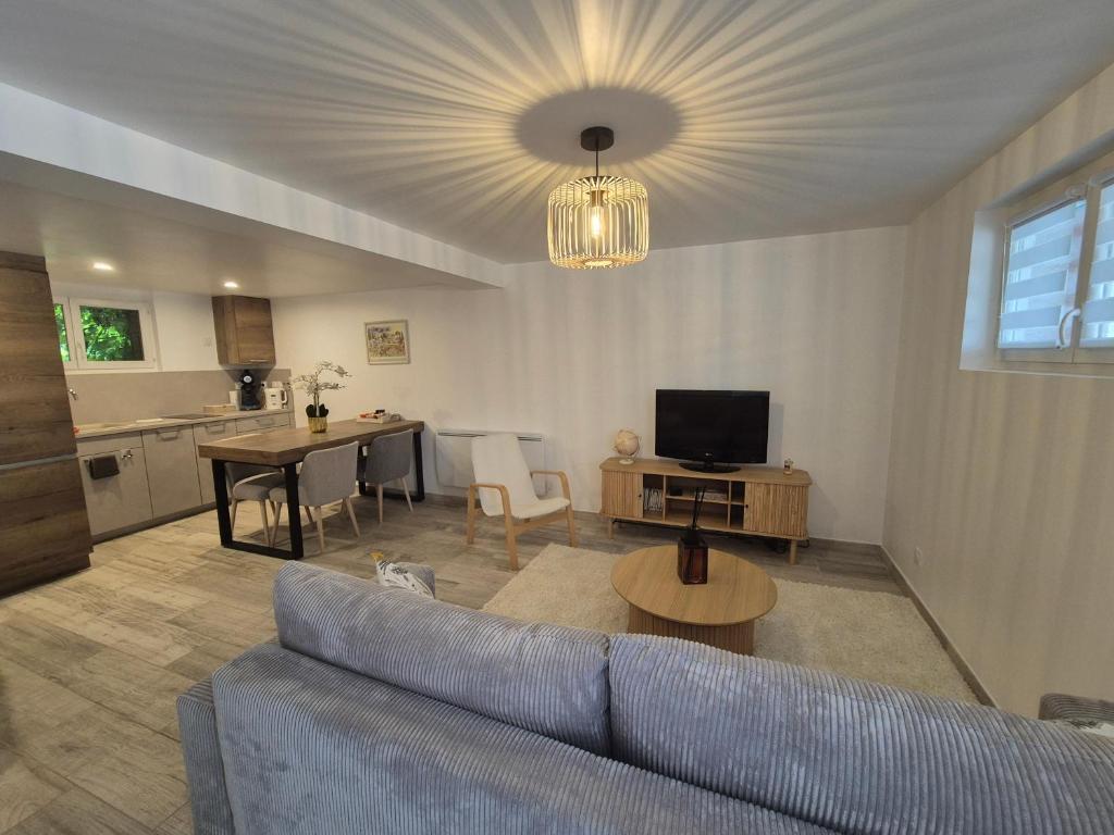 Μια τηλεόραση ή/και κέντρο ψυχαγωγίας στο Studio calme indépendant, proche Lyon,Beaujolais