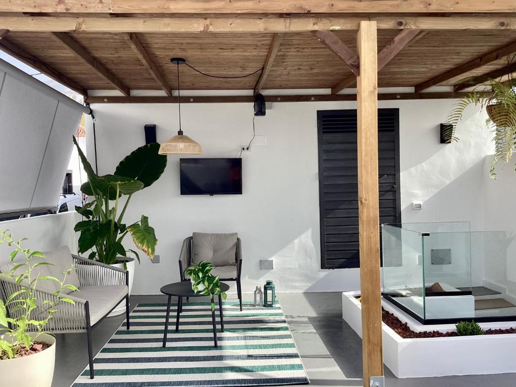 TV a/nebo společenská místnost v ubytování La casita del Valle
