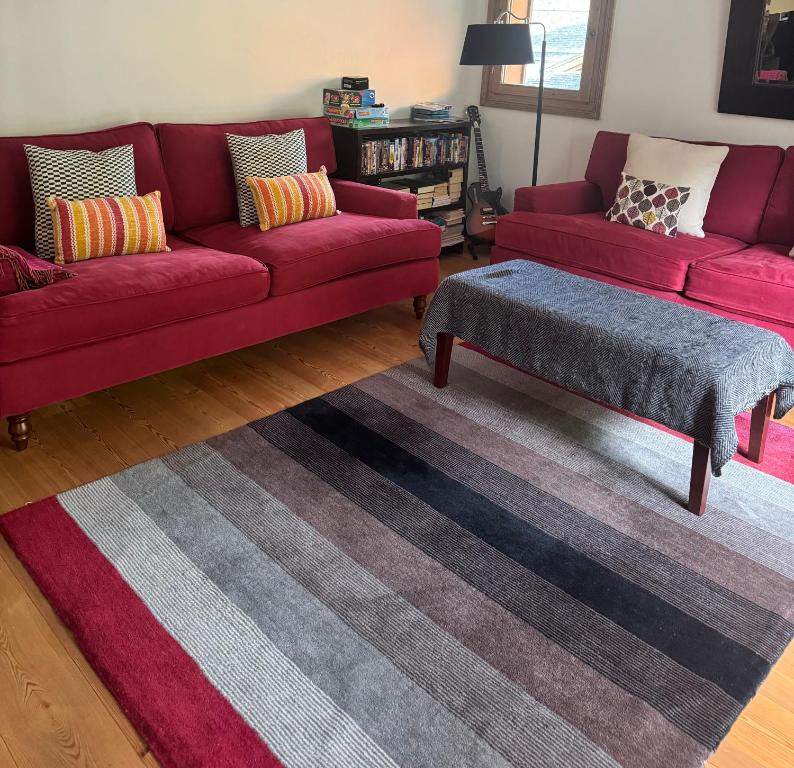 Posezení v ubytování Hameaux du glaciers