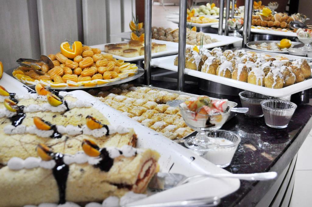 a buffet line with many different types of food at Golden Lotus Hotel in Kemer