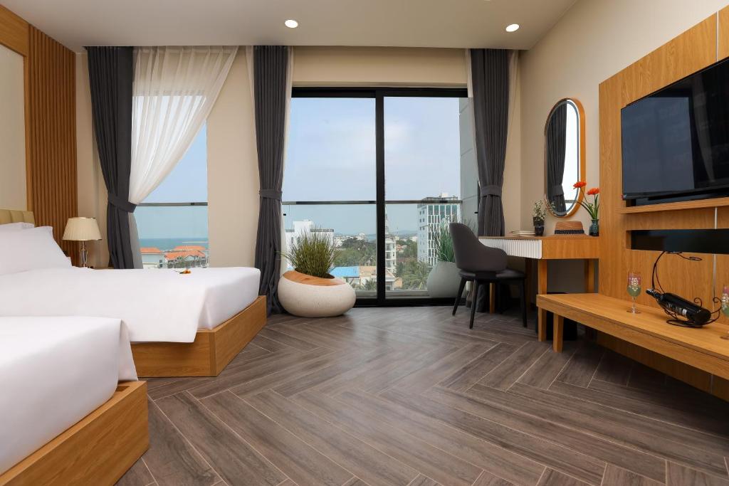 Phòng Deluxe 2 Giường Đơn Nhìn Ra Biển