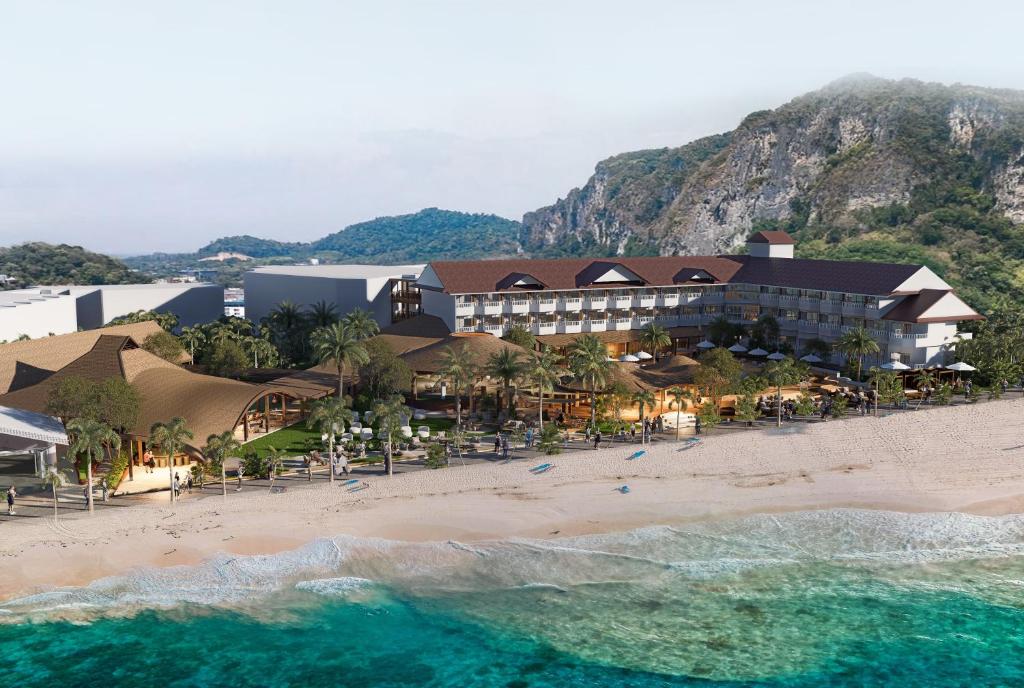 an aerial view of a resort on the beach at Aonang Villa Resort I Beach Front in Ao Nang Beach