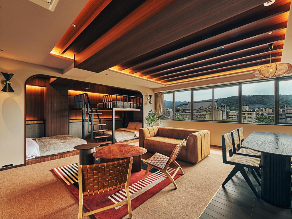 Χώρος καθιστικού στο STITCH HOTEL Kyoto