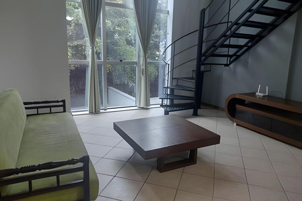 Χώρος καθιστικού στο Saint Sebastian ap210-flat com hidro, ate 4pessoa!