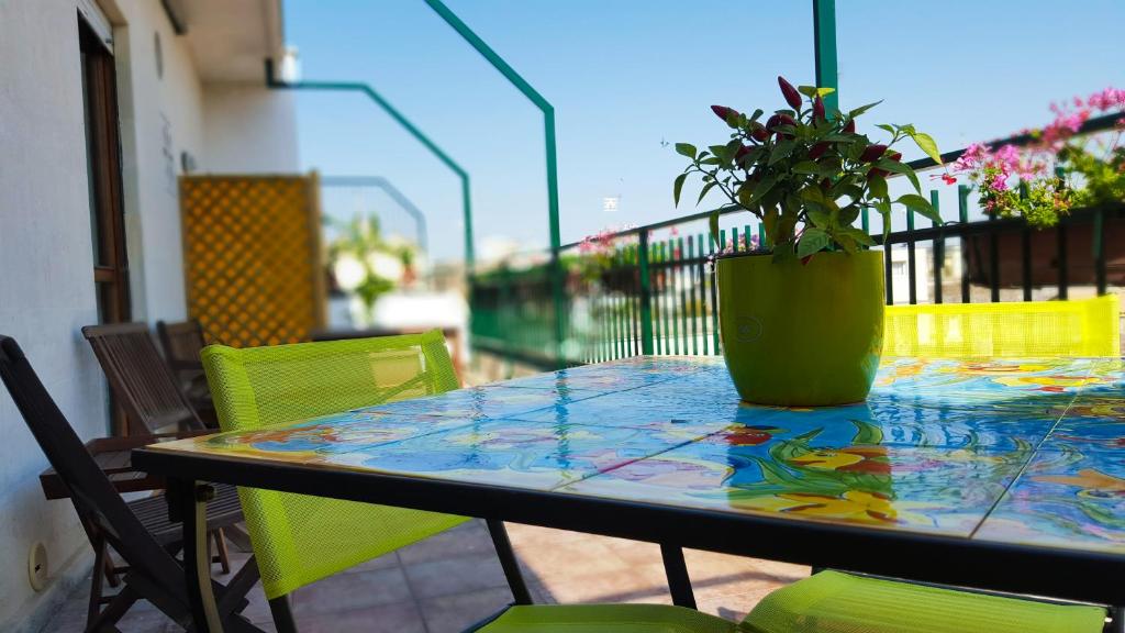 Balkón nebo terasa v ubytování Attico Barocco