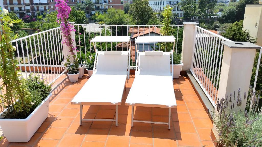 Balkón nebo terasa v ubytování B&B Unique