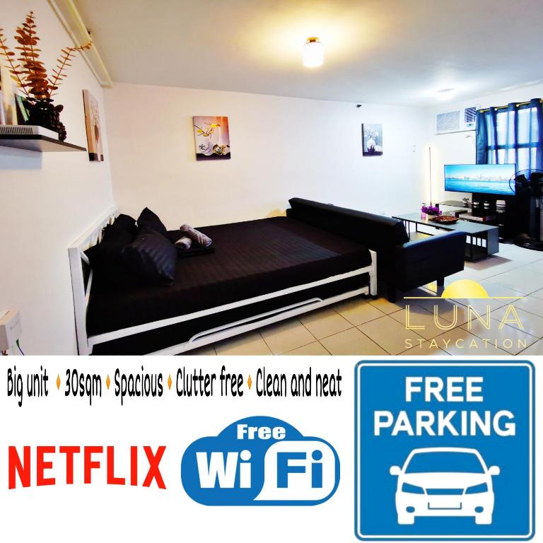 Luna staycation Cozy Condo near Enchanted Kingdom