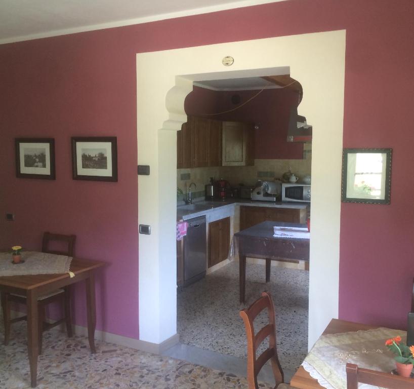 Kuchyň nebo kuchyňský kout v ubytování Agriturismo I Chiosi