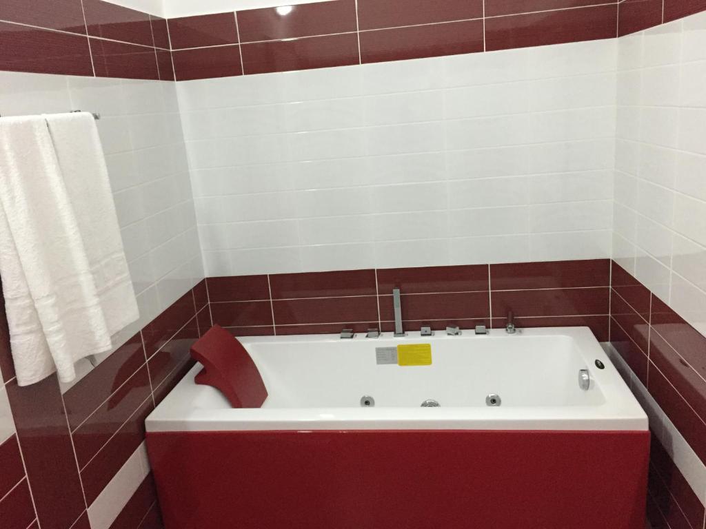Koupelna v ubytování Hotel Siklad