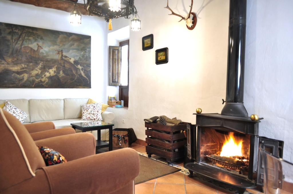Posezení v ubytování Casa de pueblo con encanto - entre mar y montaña