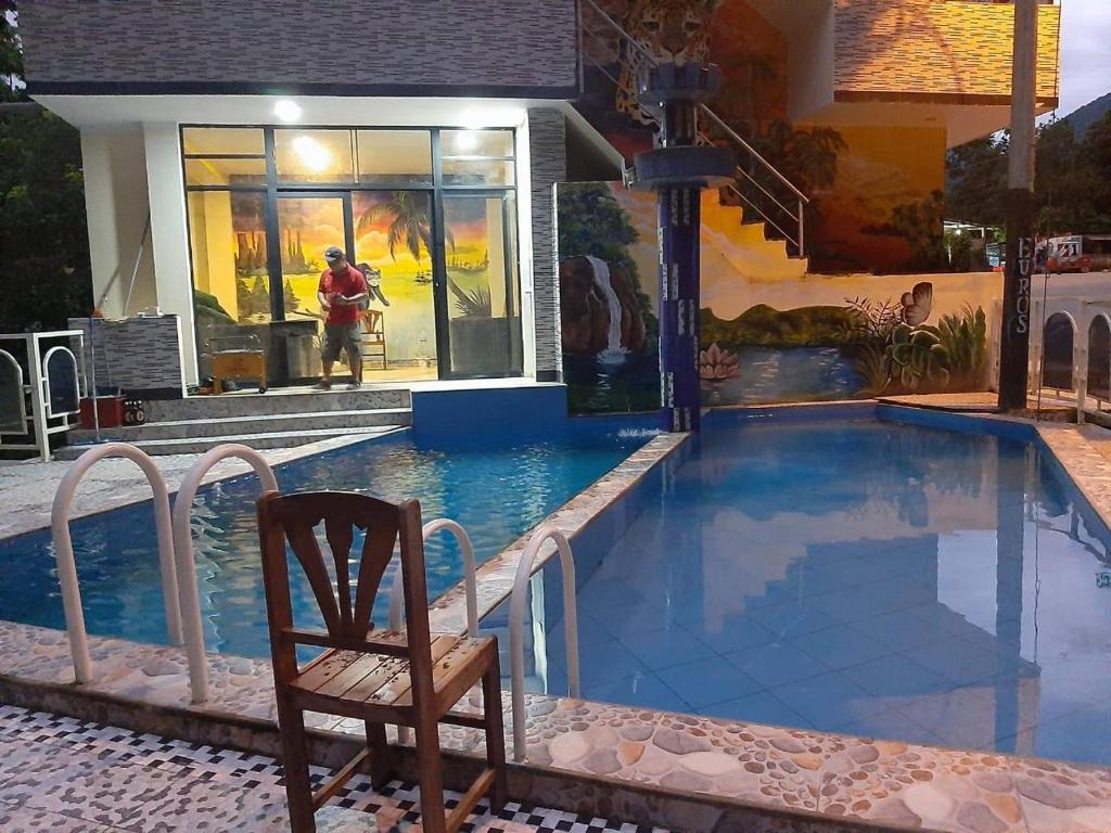 Πισίνα στο ή κοντά στο La Maloka