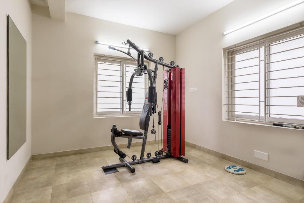 Fitness centrum a/nebo fitness zařízení v ubytování Hotel Mount Kailash Suites