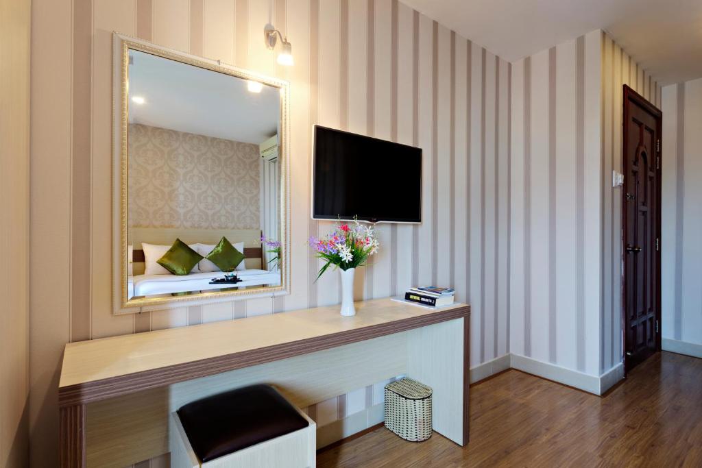 TV a/nebo společenská místnost v ubytování Palago mc Hotel Park View