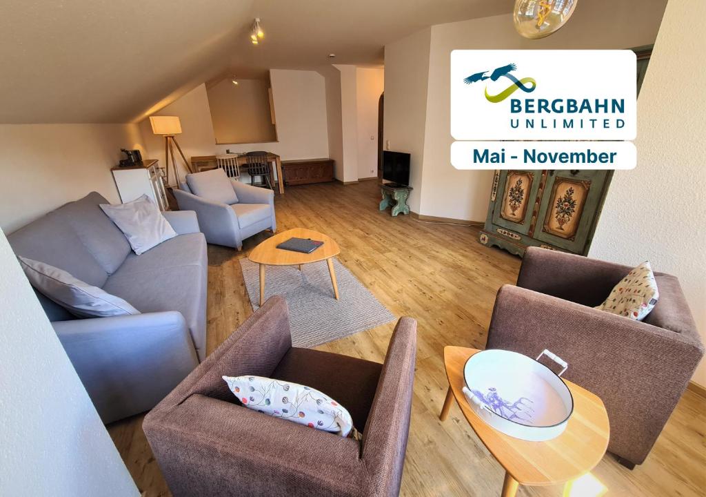 Posezení v ubytování Ferienwohnung Dorfplatz