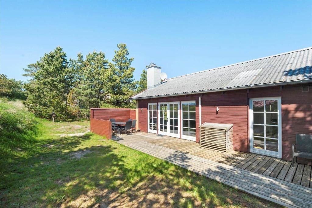 Bygningen som feriehuset ligger i