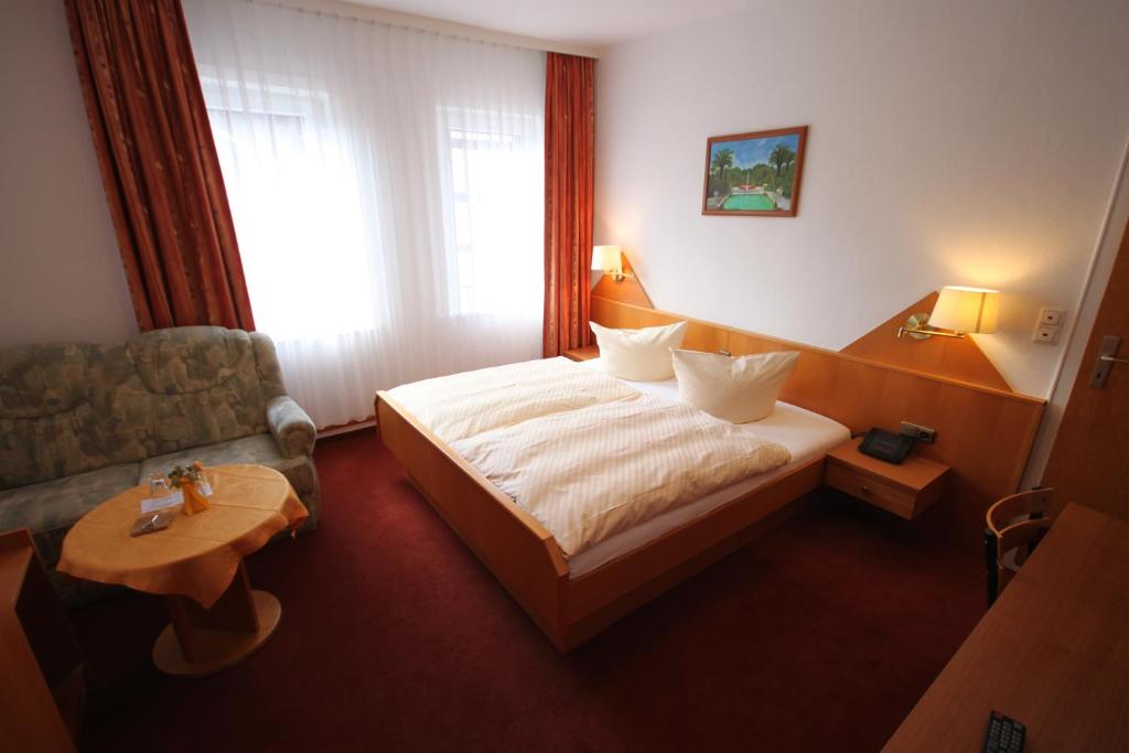 Postel nebo postele na pokoji v ubytování Haus Steinmeyer