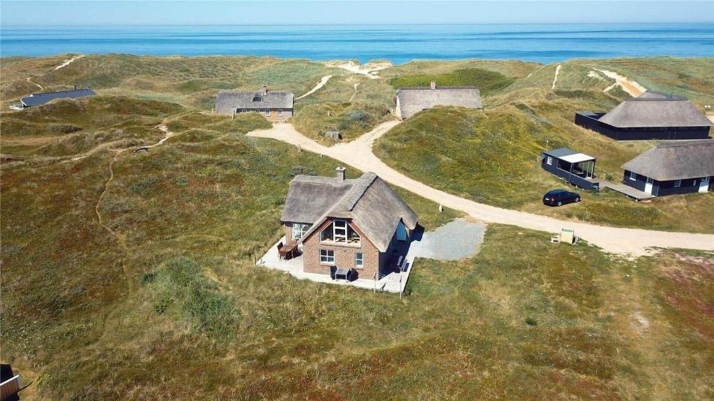 an aerial view of a house on an island at VK233-Harboore-Doblervej-83 in Harboør