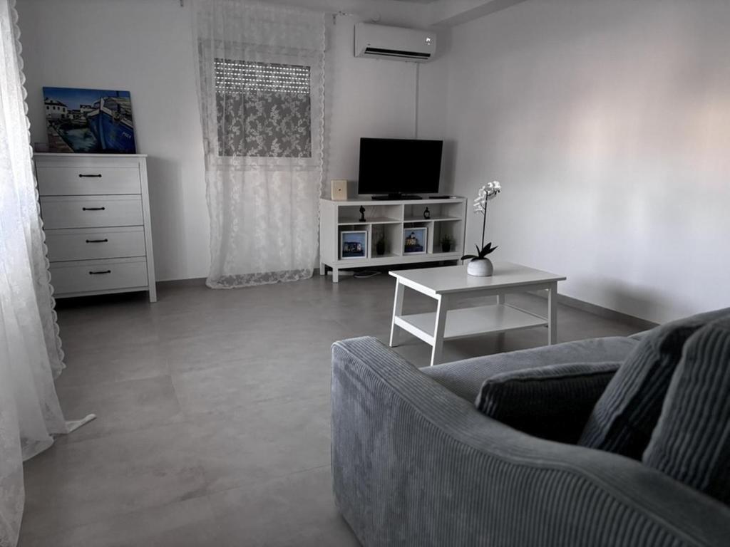 Μια τηλεόραση ή/και κέντρο ψυχαγωγίας στο Apartment in Pirovac with balcony, air conditioning, Wi-Fi (4717-1)