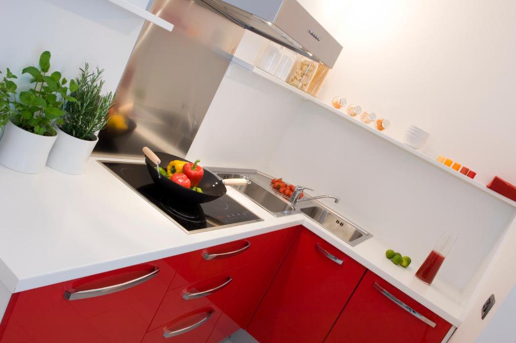 Kuchyňa alebo kuchynka v ubytovaní Residence Hotel Hungaria