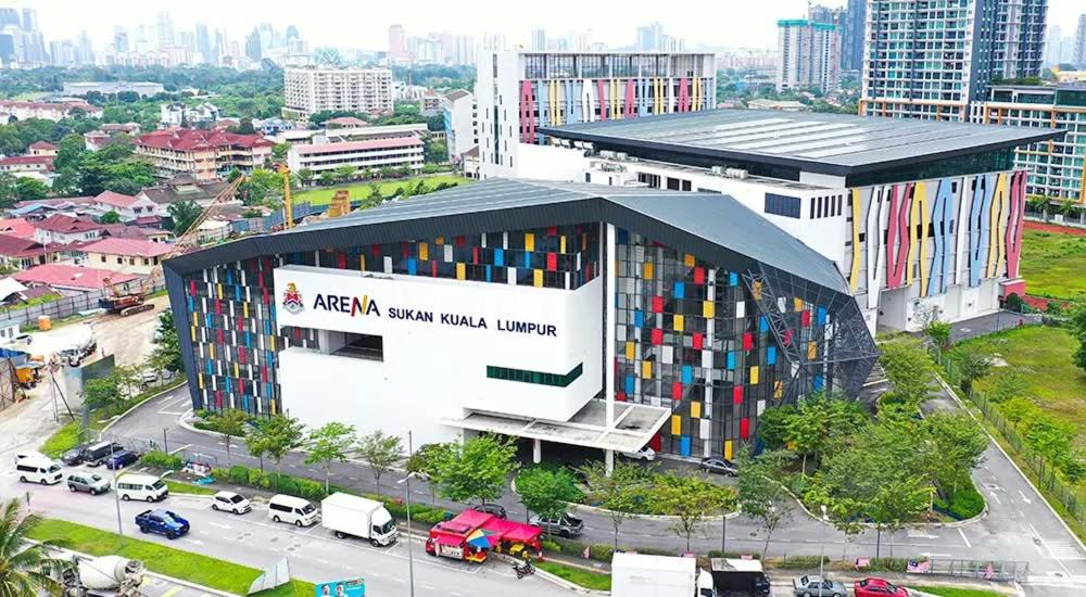 a large building with a lot of containers on it at Arena Suites Kuala Lumpur in Kuala Lumpur