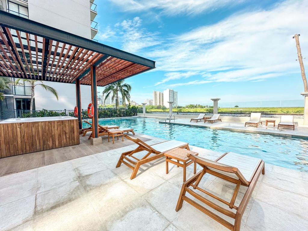 Bazén v ubytování Apartamentos Salinas del Mar Pozos Colorados - AR Rentals nebo v jeho okolí