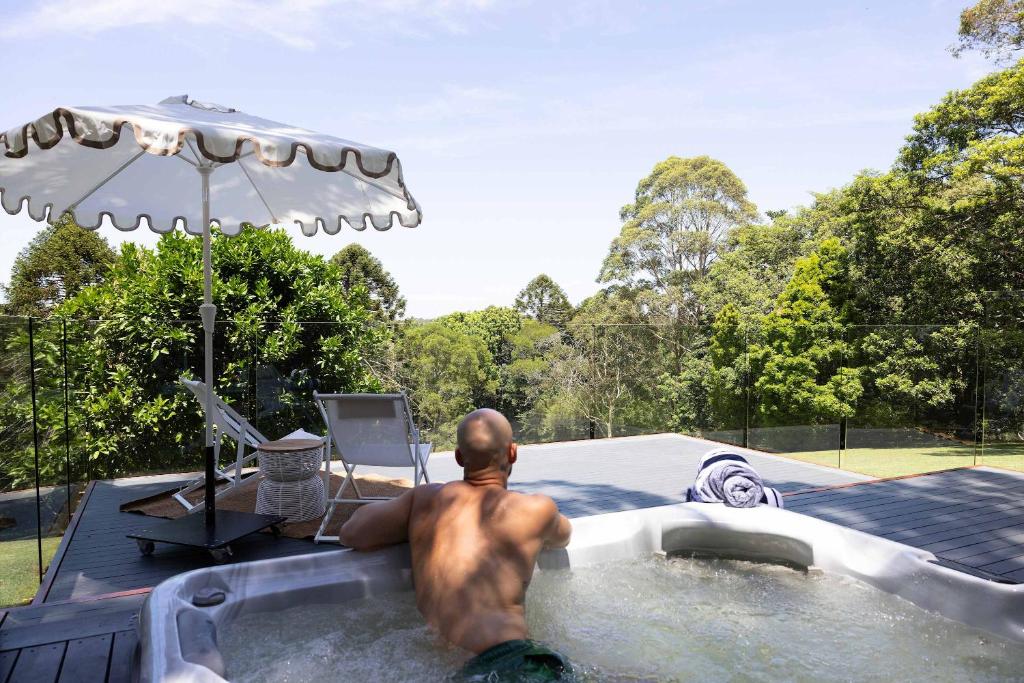 Επισκέπτες που μένουν στο Waterfall Lodge Maleny